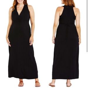 Motherhood Maternity | Surplice Maxi Maternity Dress | Large